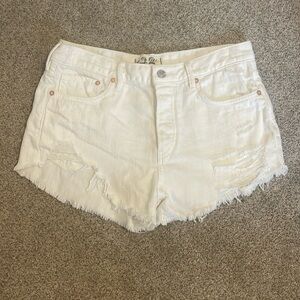 We the Free / Free People White Jean Shorts